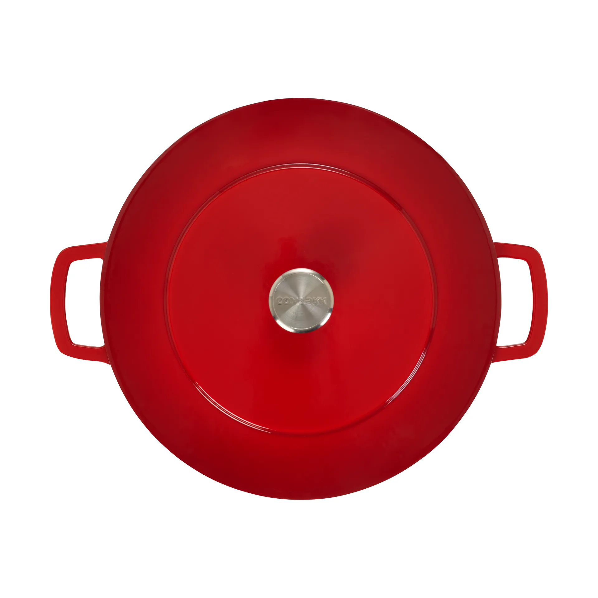 Combekk Enameled cast iron pot Ø32 cm, Cherry-silver knob Combekk