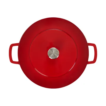 Combekk Enameled cast iron pot Ø32 cm - Cherry-silver knob - Combekk