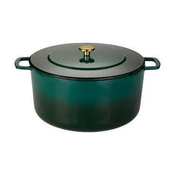 Combekk Enameled cast iron pot Ø32 cm - Holly Green-gold knob - Combekk