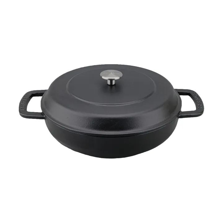Combekk Enameled cast iron sauté pan Ø28 cm - Black-silver knob - Combekk