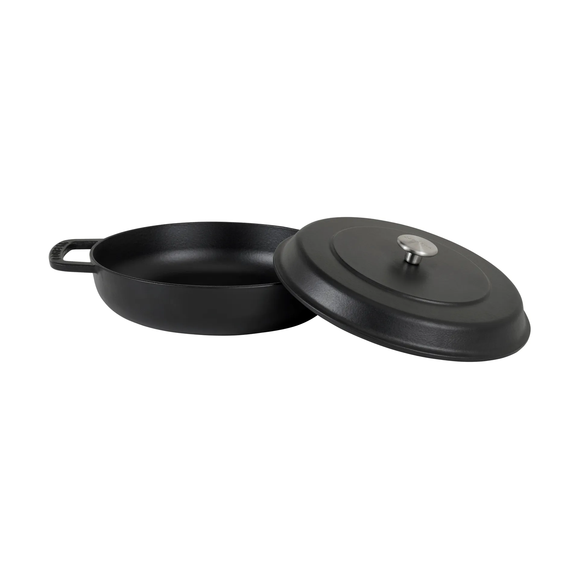 Combekk Enameled cast iron sauté pan Ø28 cm, Black-silver knob Combekk