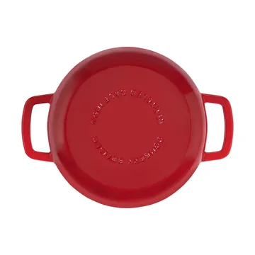 Combekk Enameled cast iron sauté pan Ø28 cm - Cherry-silver knob - Combekk