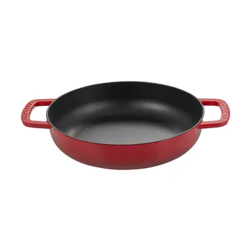 Combekk Enameled cast iron sauté pan Ø28 cm - Cherry-silver knob - Combekk
