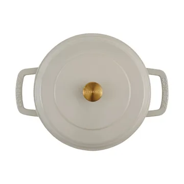 Combekk Enameled cast iron sauté pan Ø28 cm - Sand-gold knob - Combekk