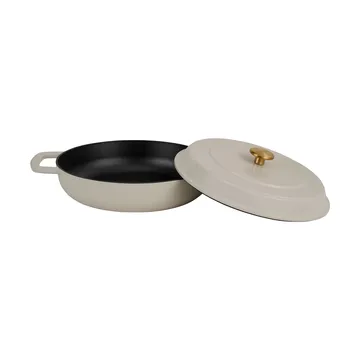 Combekk Enameled cast iron sauté pan Ø28 cm - Sand-gold knob - Combekk