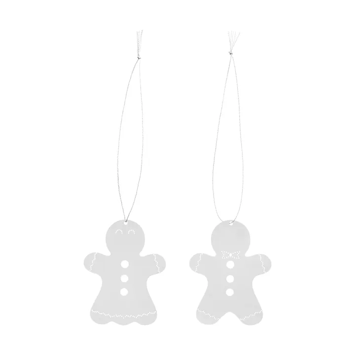 Christmas deco gingerbread 6 cm - Stainless steel - Cooee Design