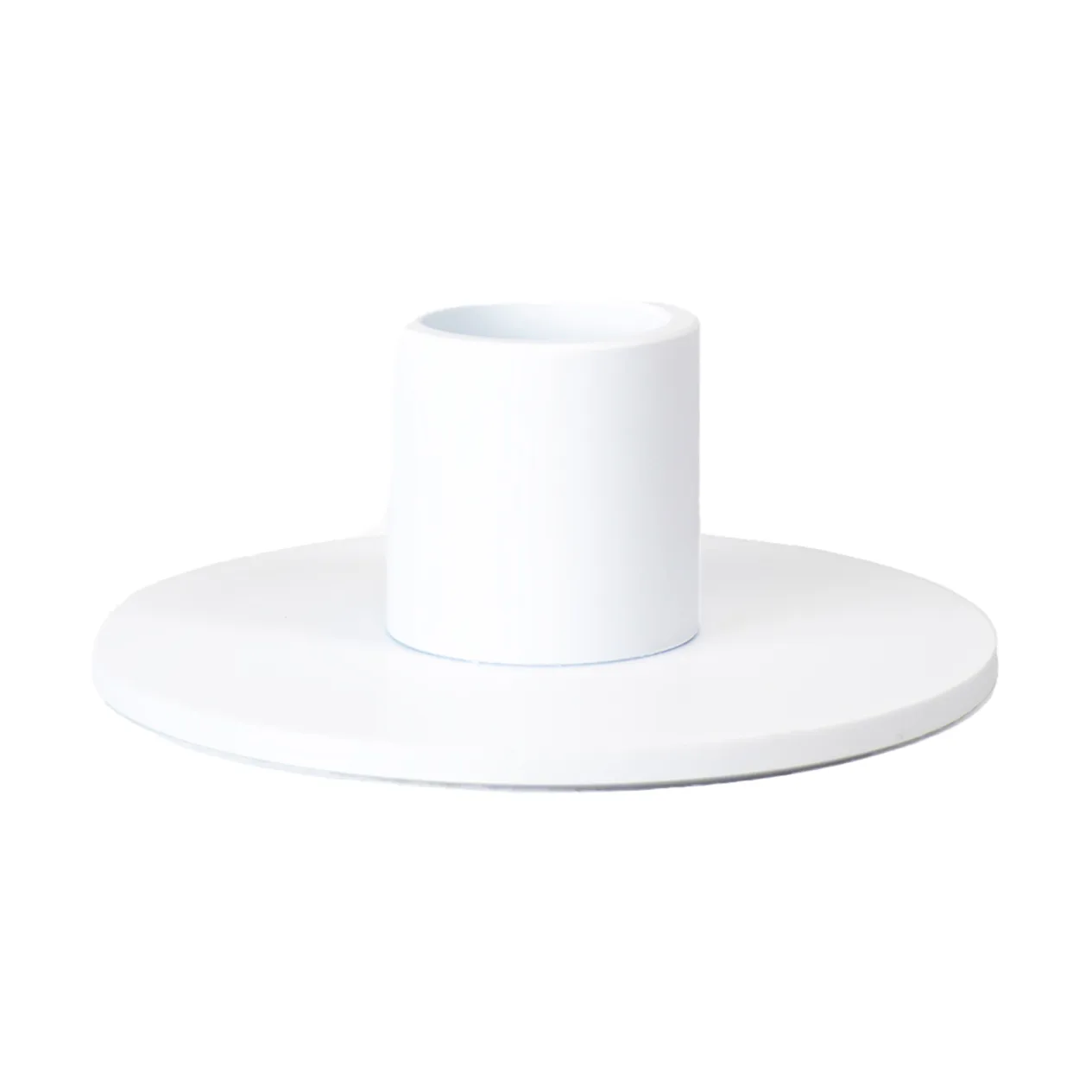 Cooee candle holder low 3 cm, White Cooee Design