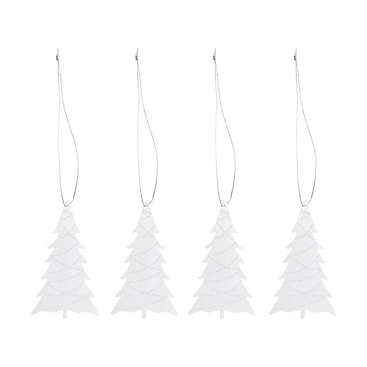 Cooee Christmas ornaments stainless steel 4-pack - Tree - Cooee Design