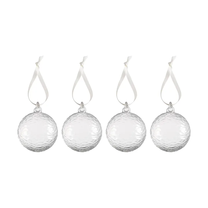 Gry Marble Christmas bauble Ø8 cm - Clear - Cooee Design