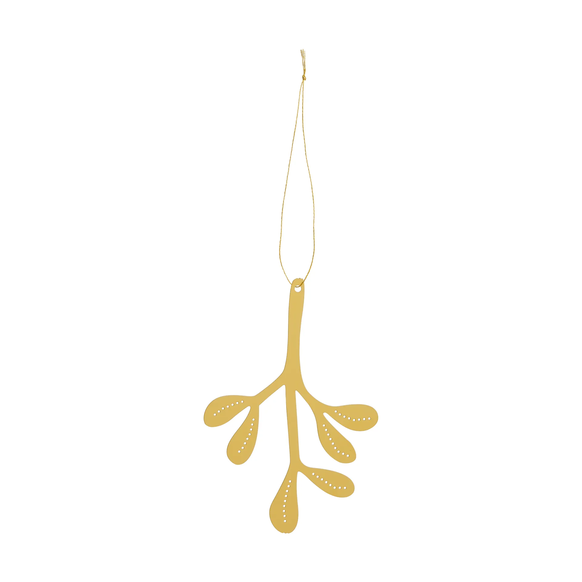 Mistletoe hanging decoration 2-pack, Brass, 12 cm Cooee Design