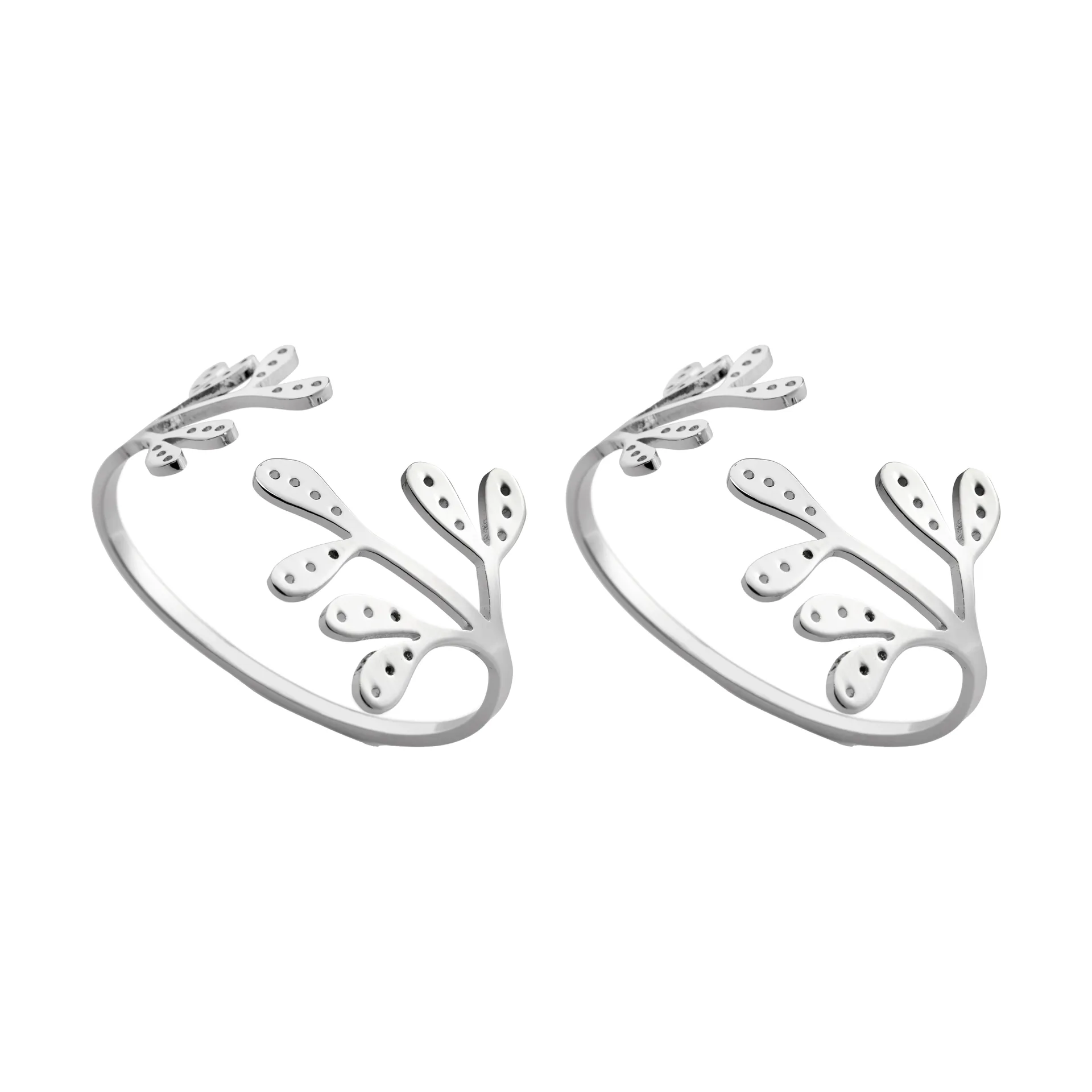 Mistletoe napkin ring 2-pack, Stainless Steel Cooee Design