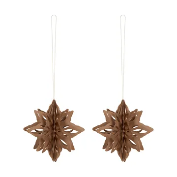 Paper Nova star decoration hanger 2-pack - Coffee - Cooee Design