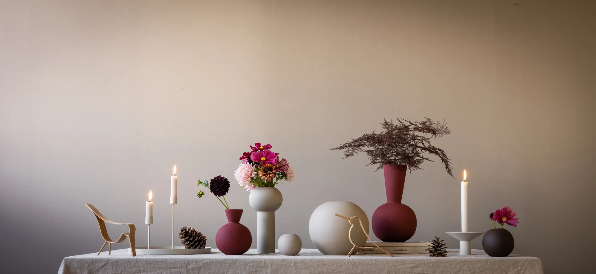 Pillar vase 24 cm, Sand Cooee Design