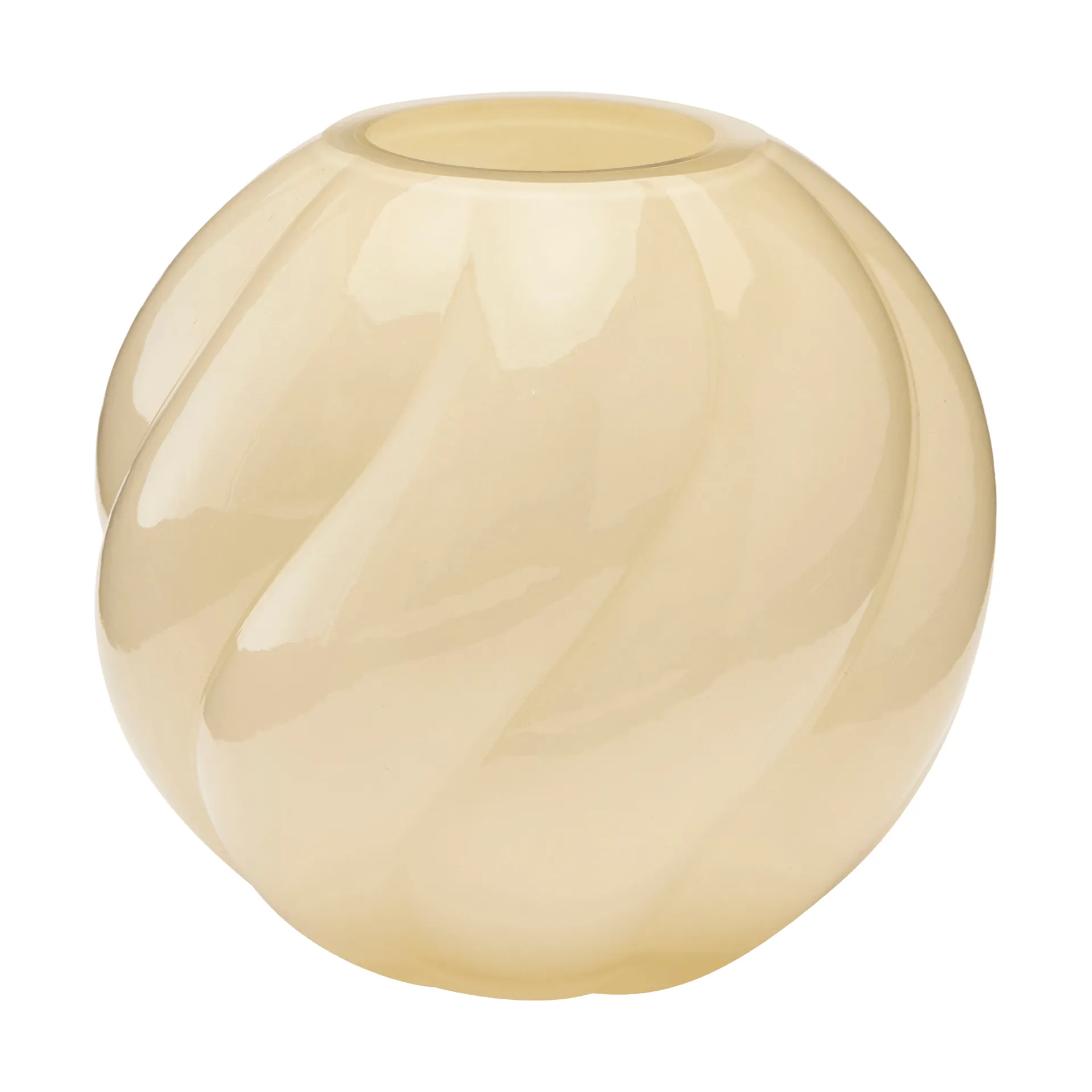 Twist ball vase 12 cm, Butter yellow Cooee Design