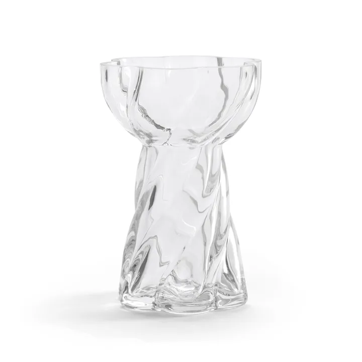 Twist bulb vase 12.8 cm - Clear - Cooee Design