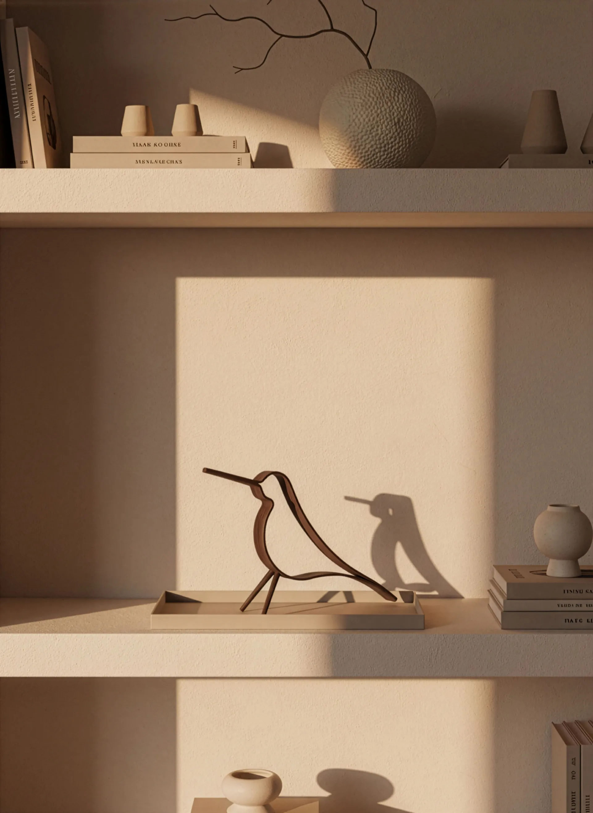 Woody Bird large, Dark stained oak Cooee Design