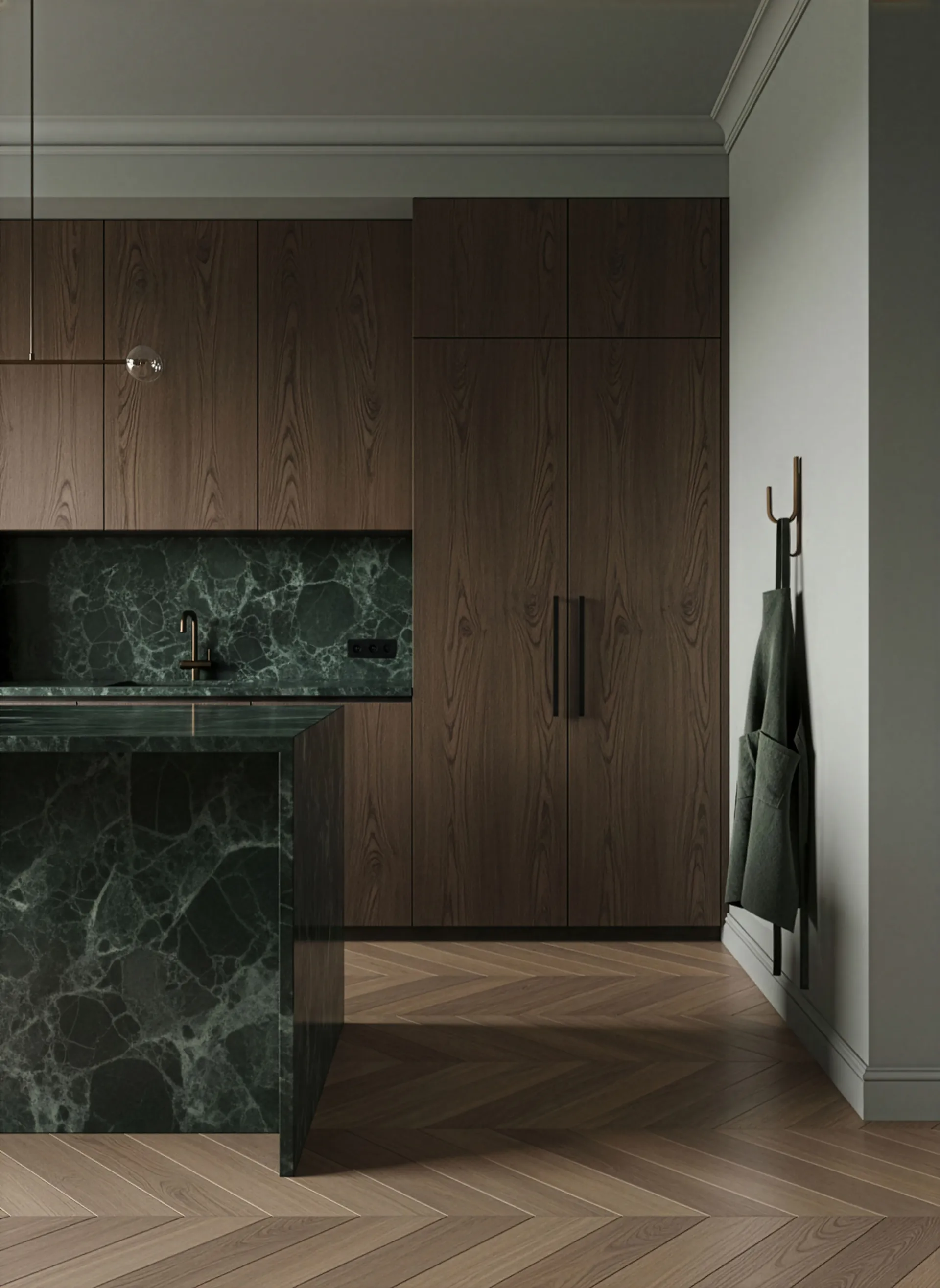 Woody hook One, Dark stained oak Cooee Design