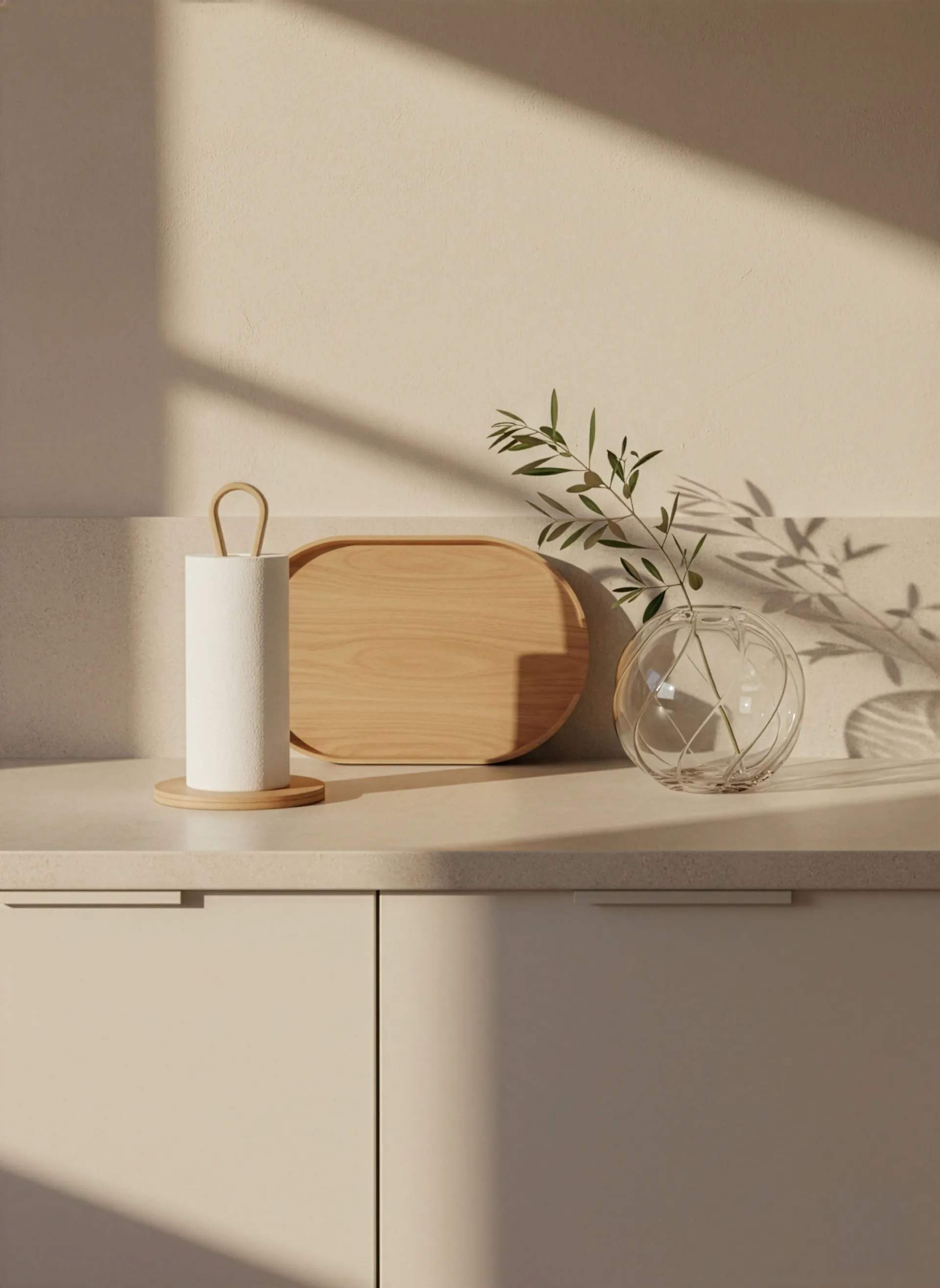 Woody paper towel holder, Oak Cooee Design