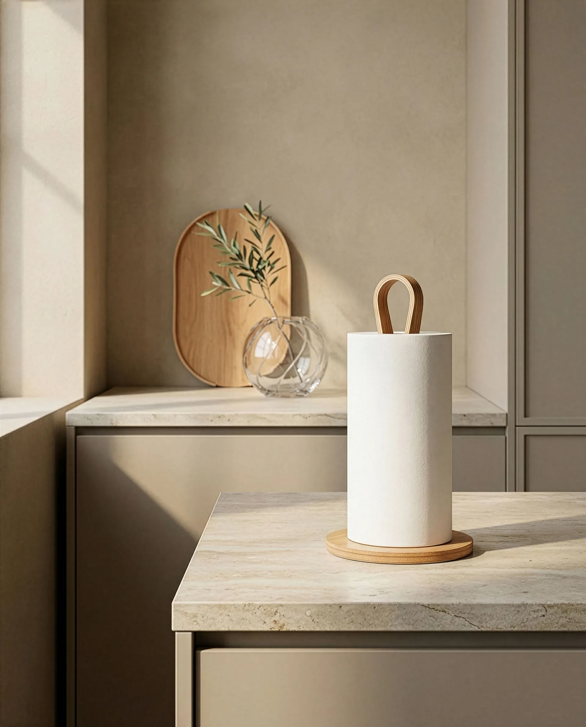 Woody paper towel holder, Oak Cooee Design