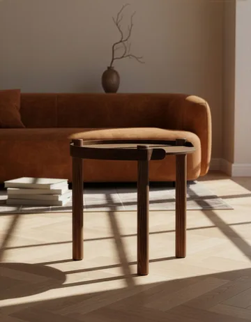 Woody table Ø45 cm - Dark stained oak - Cooee Design