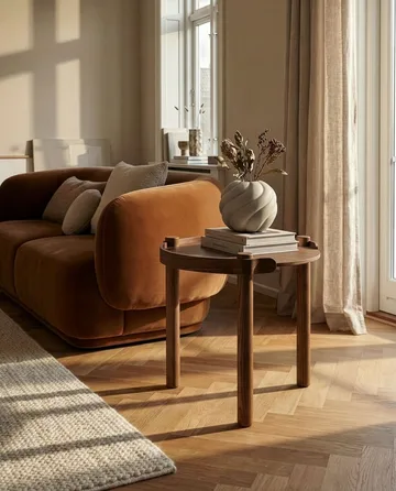 Woody table Ø45 cm - Dark stained oak - Cooee Design