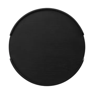 Woody tray - Black-stained oak, Ø35 cm - Cooee Design
