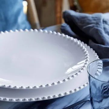 Pearl dinner plate - White, Ø28 cm - Costa Nova