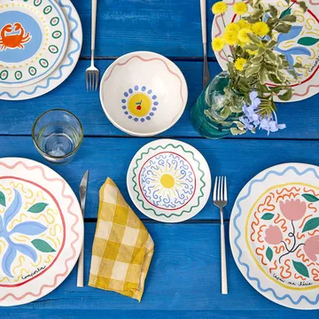 Summer Bliss plate - Sun, Ø16.3 cm - Costa Nova