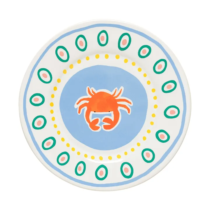 Summer Bliss side plate - Crab, Ø22 cm - Costa Nova