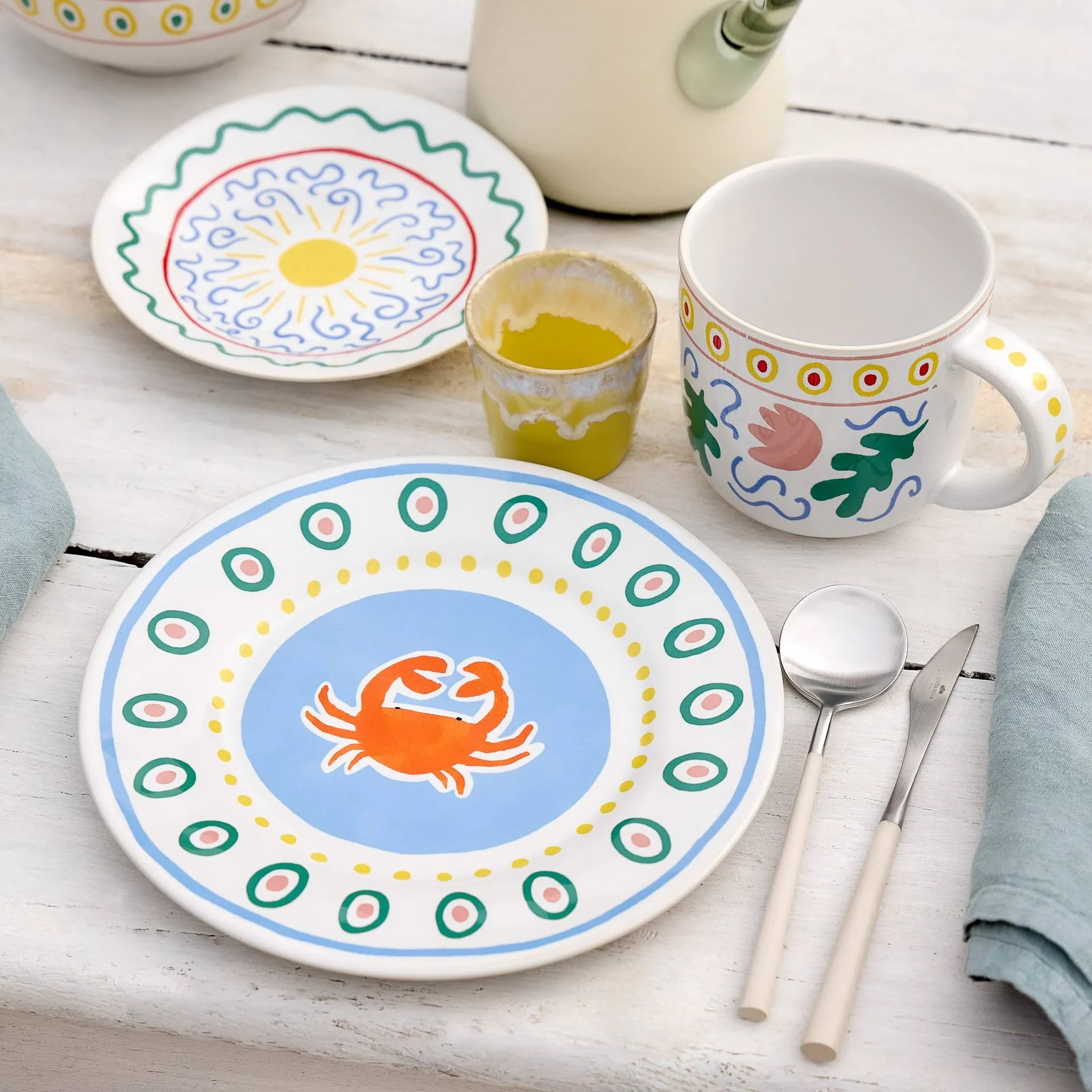 Summer Bliss side plate, Crab, Ø22 cm Costa Nova