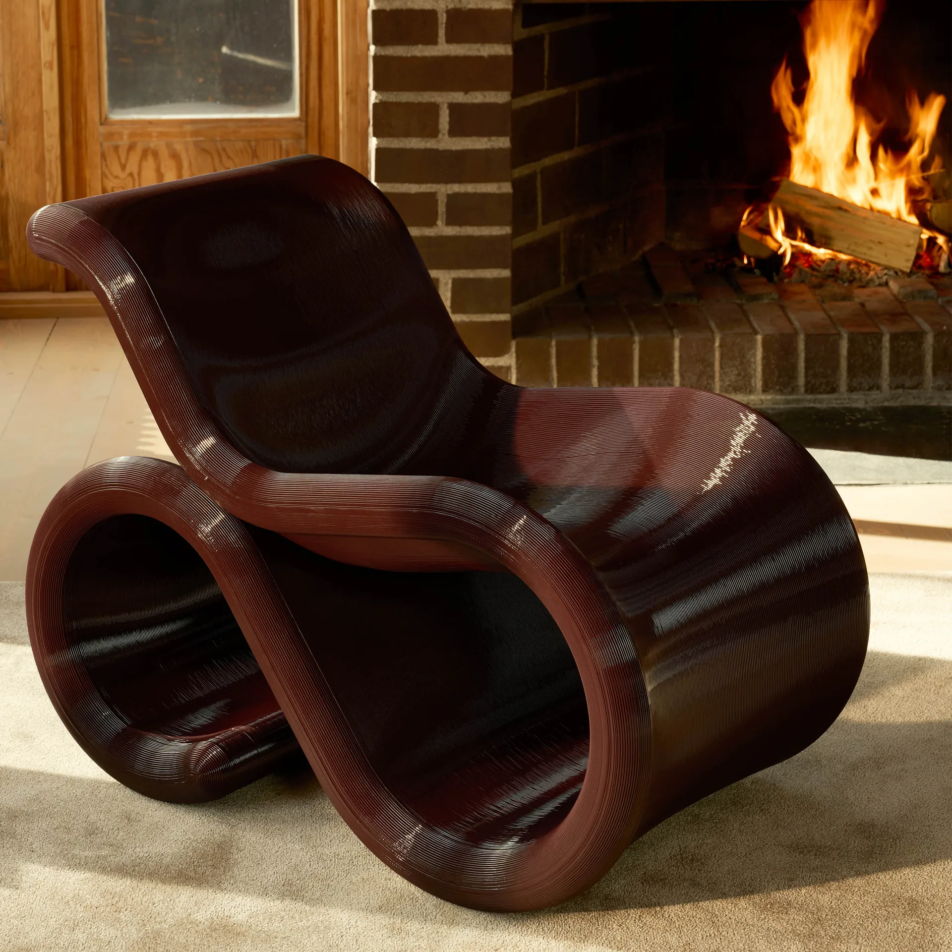 Éclair chair lounge chair, Cherry Crème Atelier