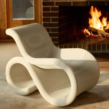 Éclair chair lounge chair - Cream - Crème Atelier