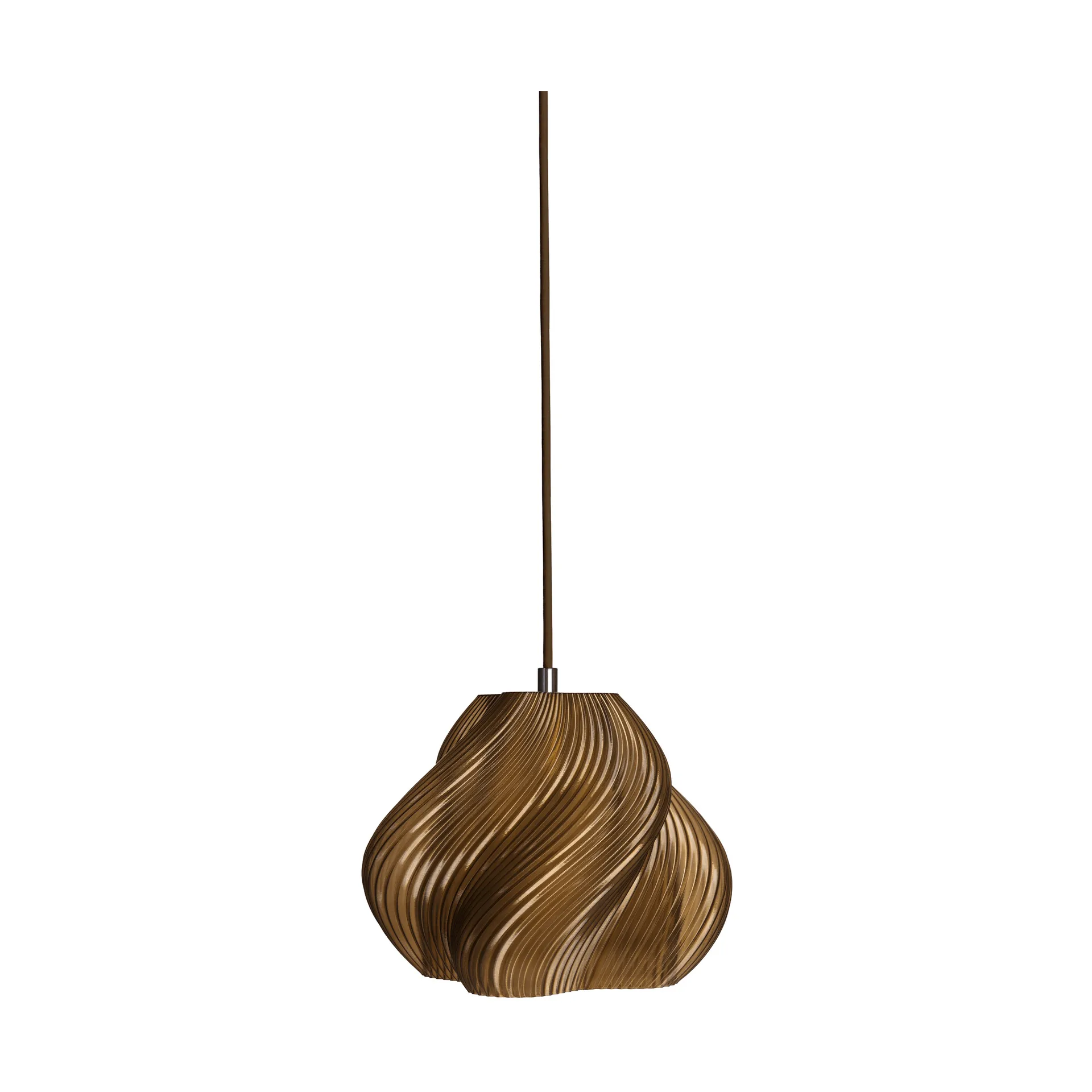 Soft Serve pendant, Caramel-chrome, 01, 20 cm Crème Atelier