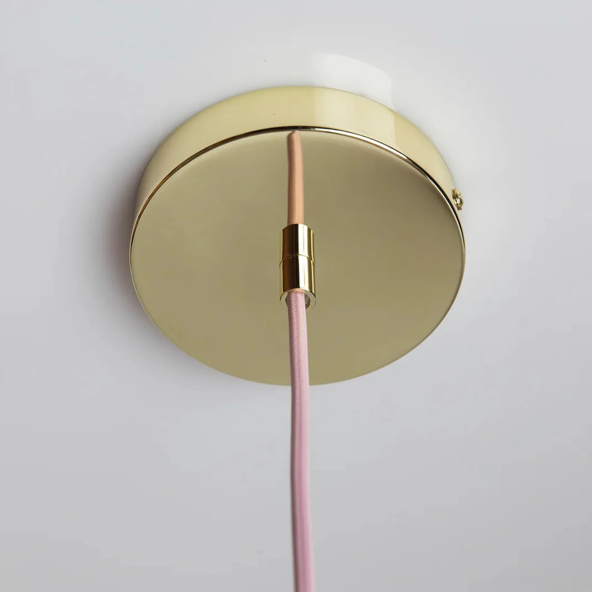Soft Serve pendant, Rose sorbet-brass, 01, 20 cm Crème Atelier