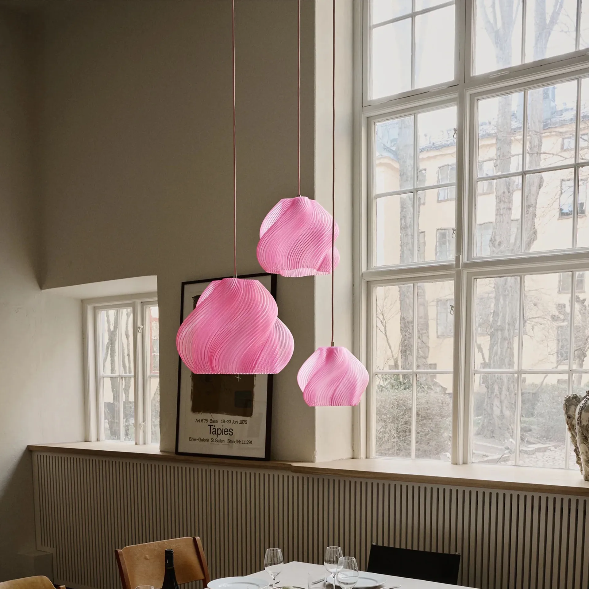 Soft Serve pendant, Rose sorbet-brass, 01, 20 cm Crème Atelier