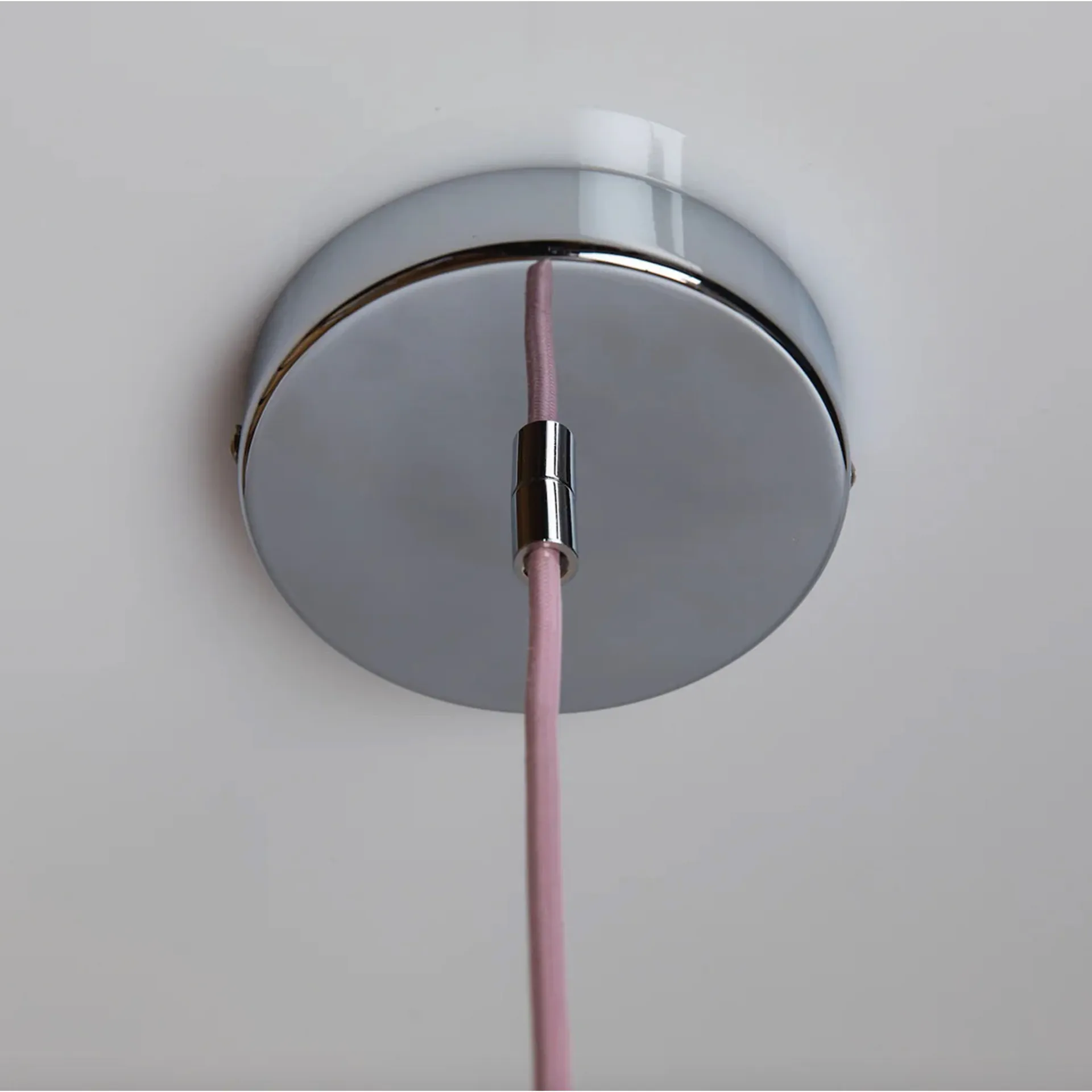 Soft Serve pendant, Rose sorbet-chrome, 02, 25 cm Crème Atelier