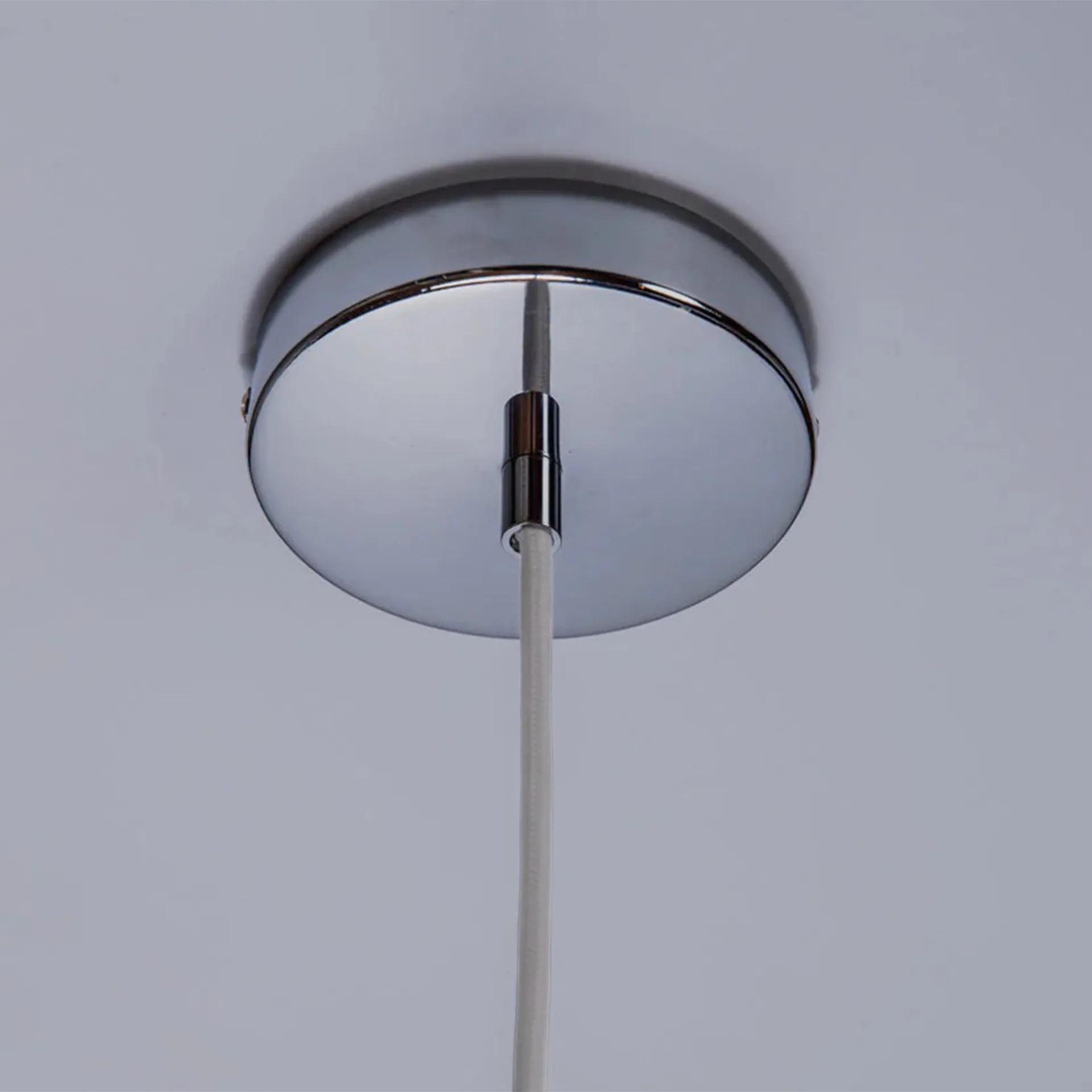 Soft Serve pendant, White-chrome, 01, 20 cm Crème Atelier