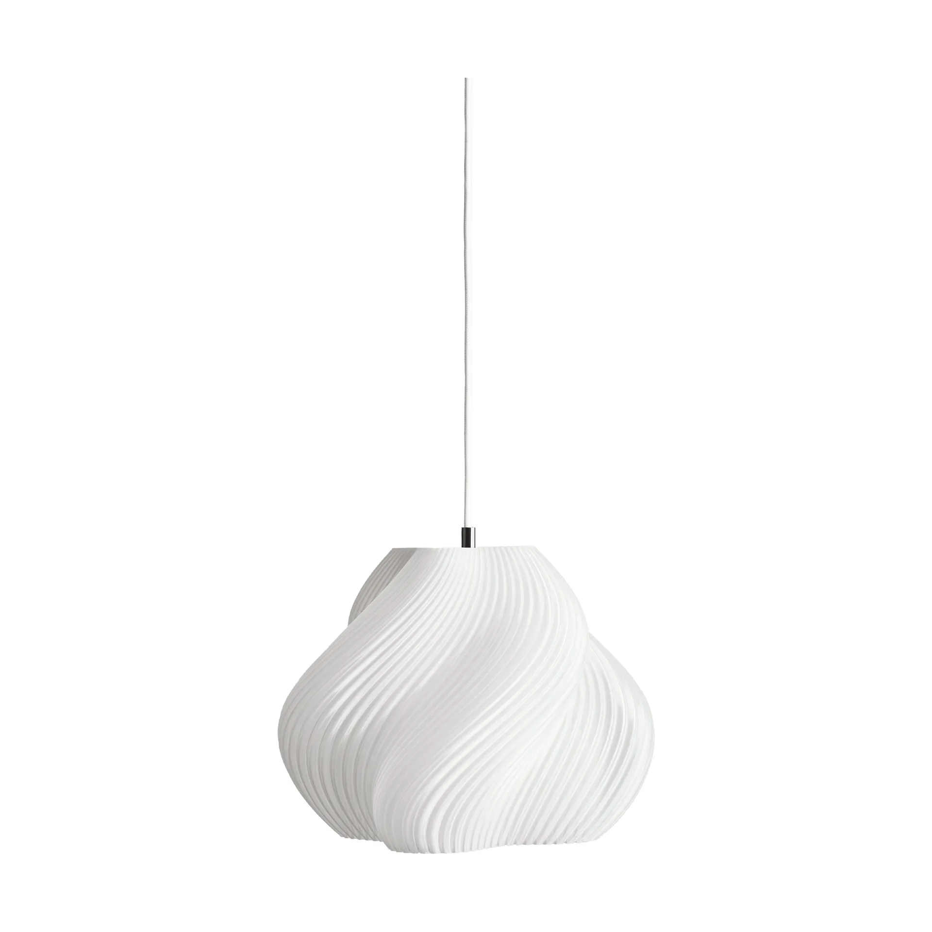 Soft Serve pendant, White-chrome, 02, 25 cm Crème Atelier