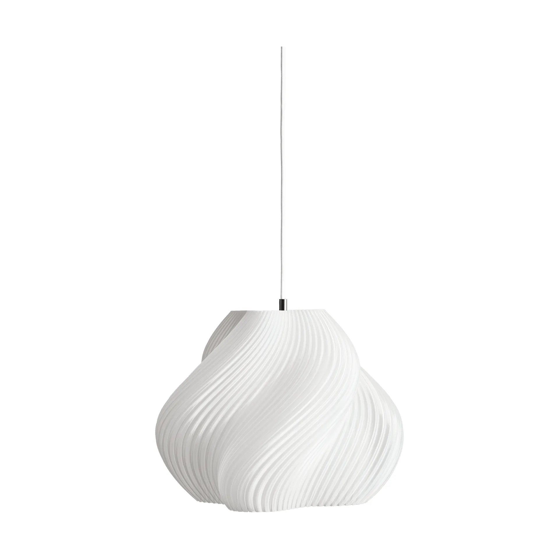 Soft Serve pendant, White-chrome, 03, 30 cm Crème Atelier