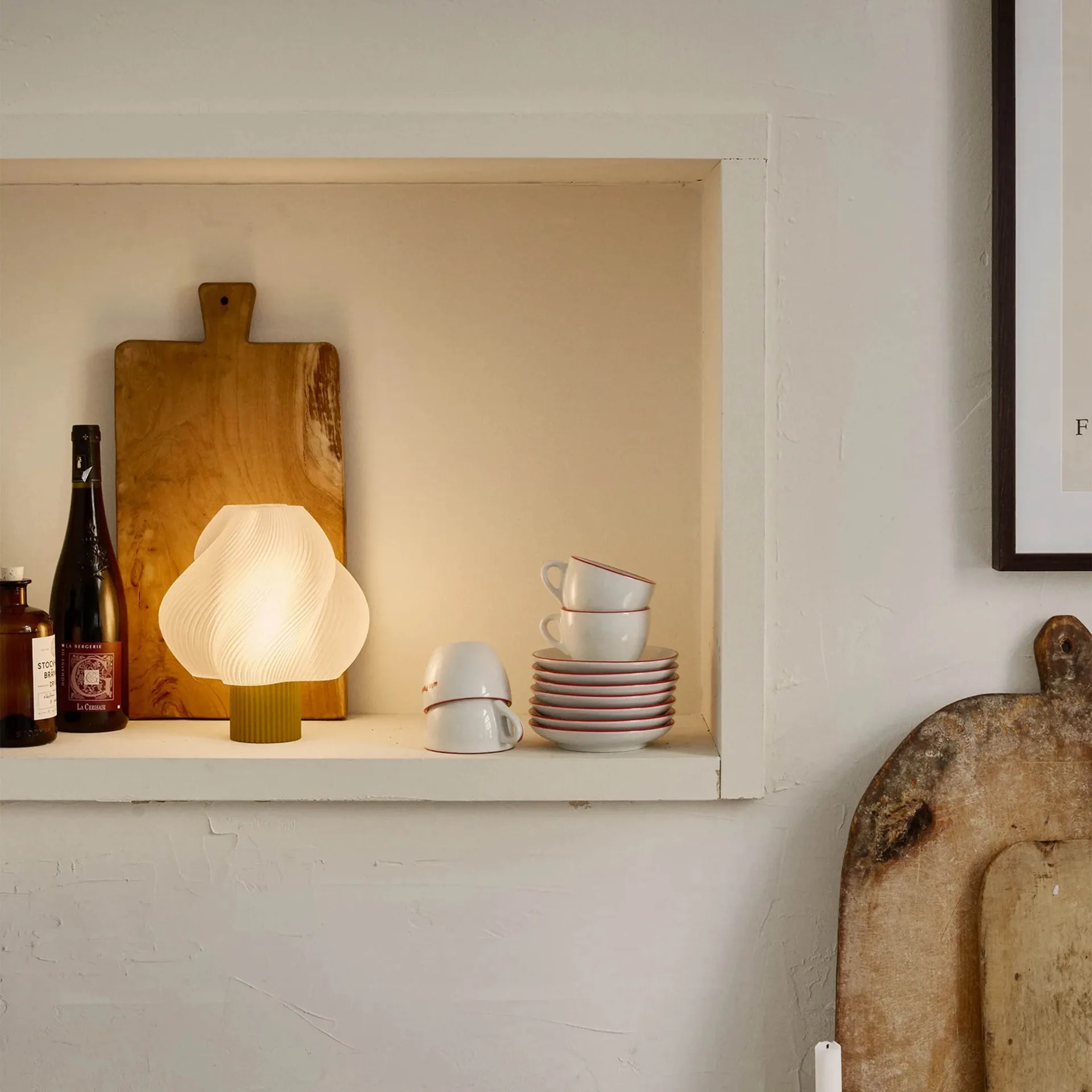 Soft Serve portable table lamp, Cloudberry, 23 cm Crème Atelier