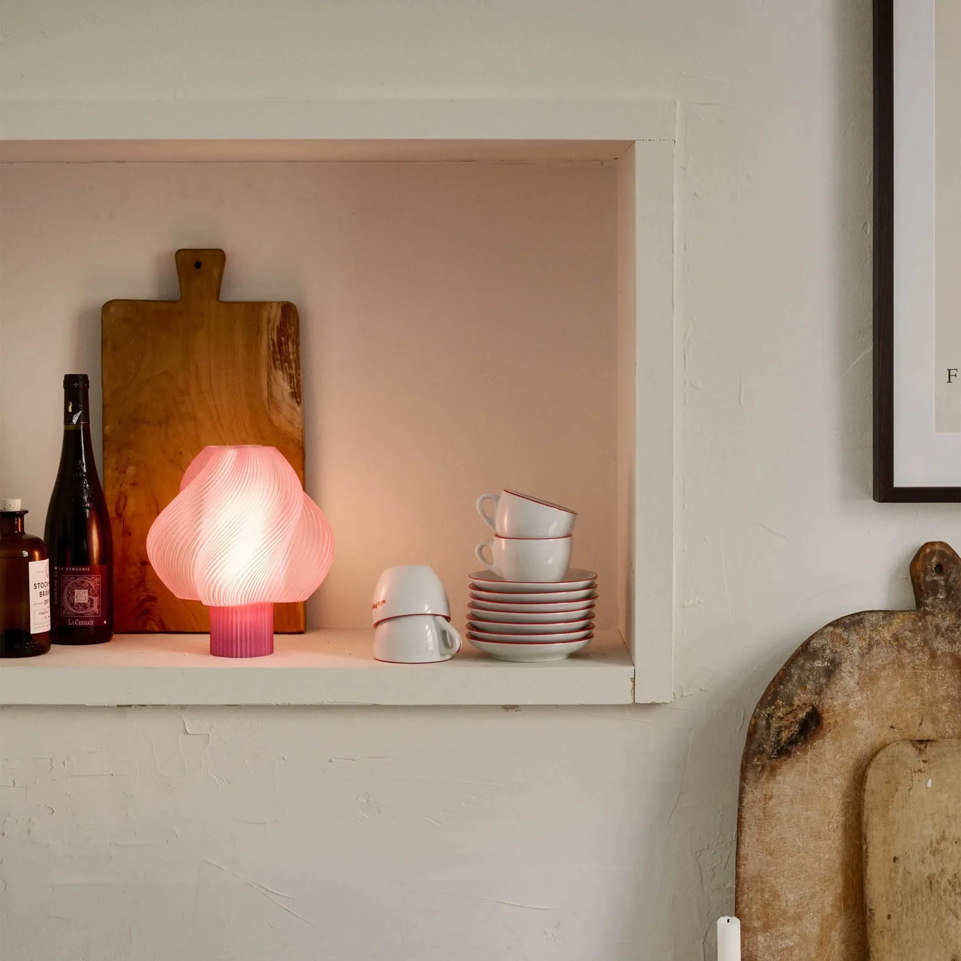 Soft Serve portable table lamp, Rose sorbet, 23 cm Crème Atelier
