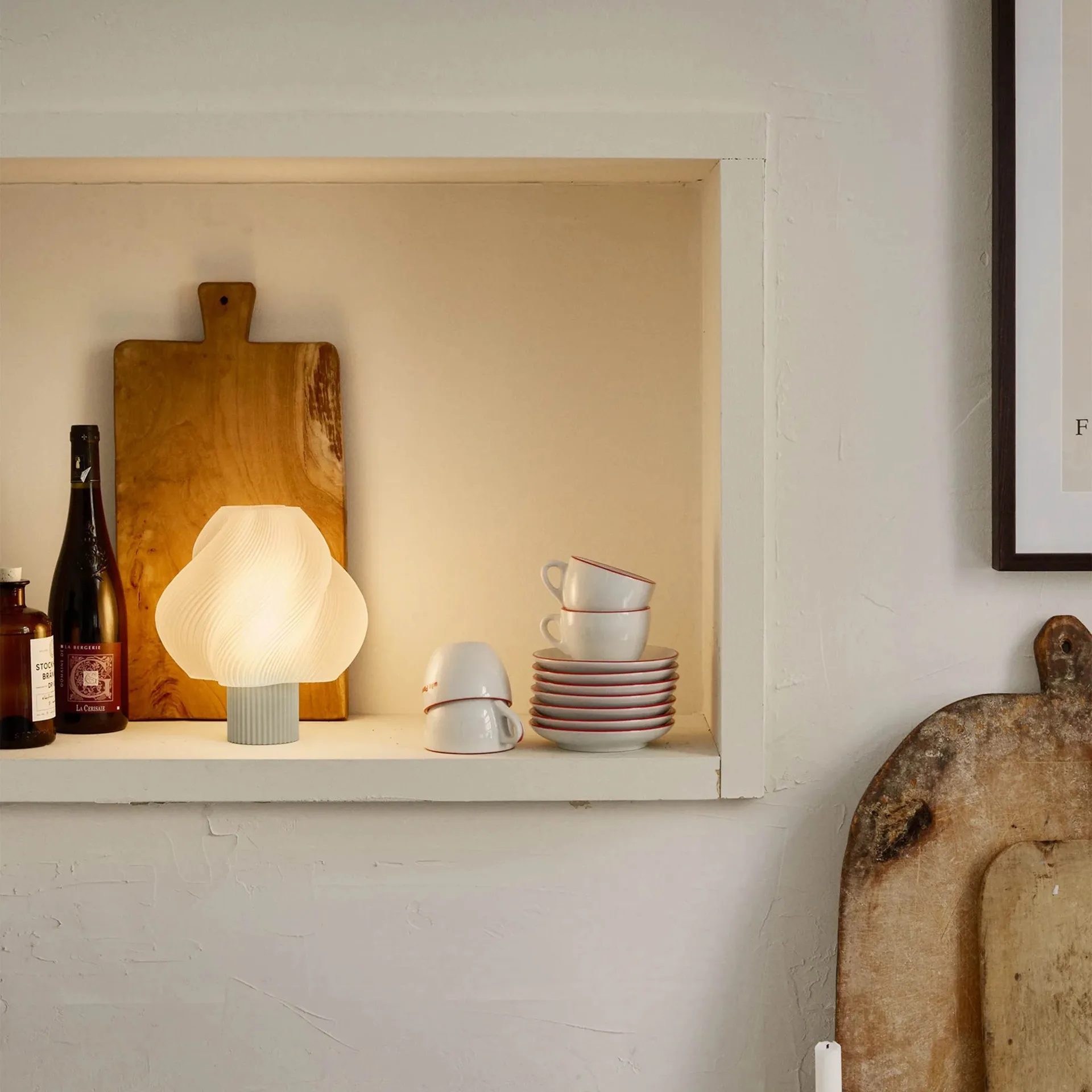 Soft Serve portable table lamp, Vanilla bean, 23 cm Crème Atelier