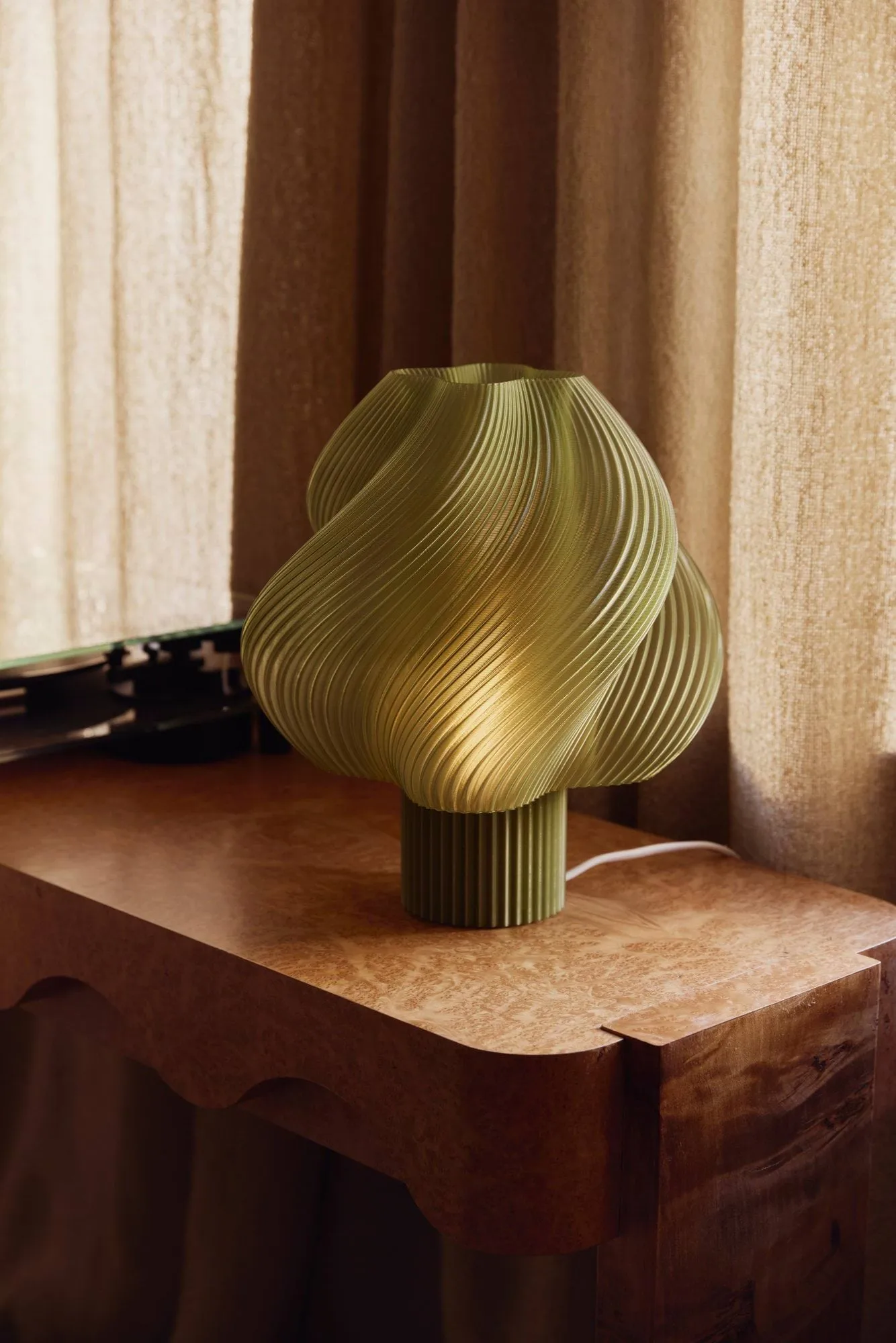 Soft Serve table lamp, Olive, Grande, 34 cm Crème Atelier