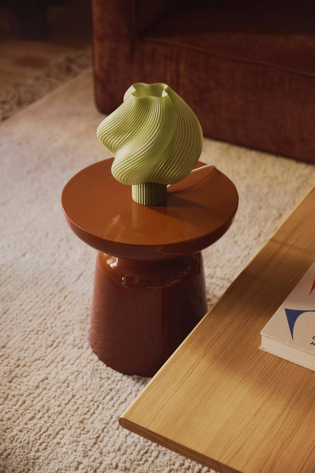 Soft Serve table lamp, Olive, Regular, 26 cm Crème Atelier