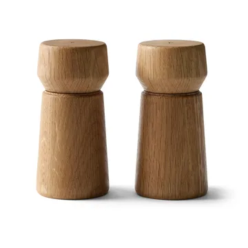 Amsterdam salt and pepper mill set - Natural, FSC oak, 2-piece set - Crushgrind
