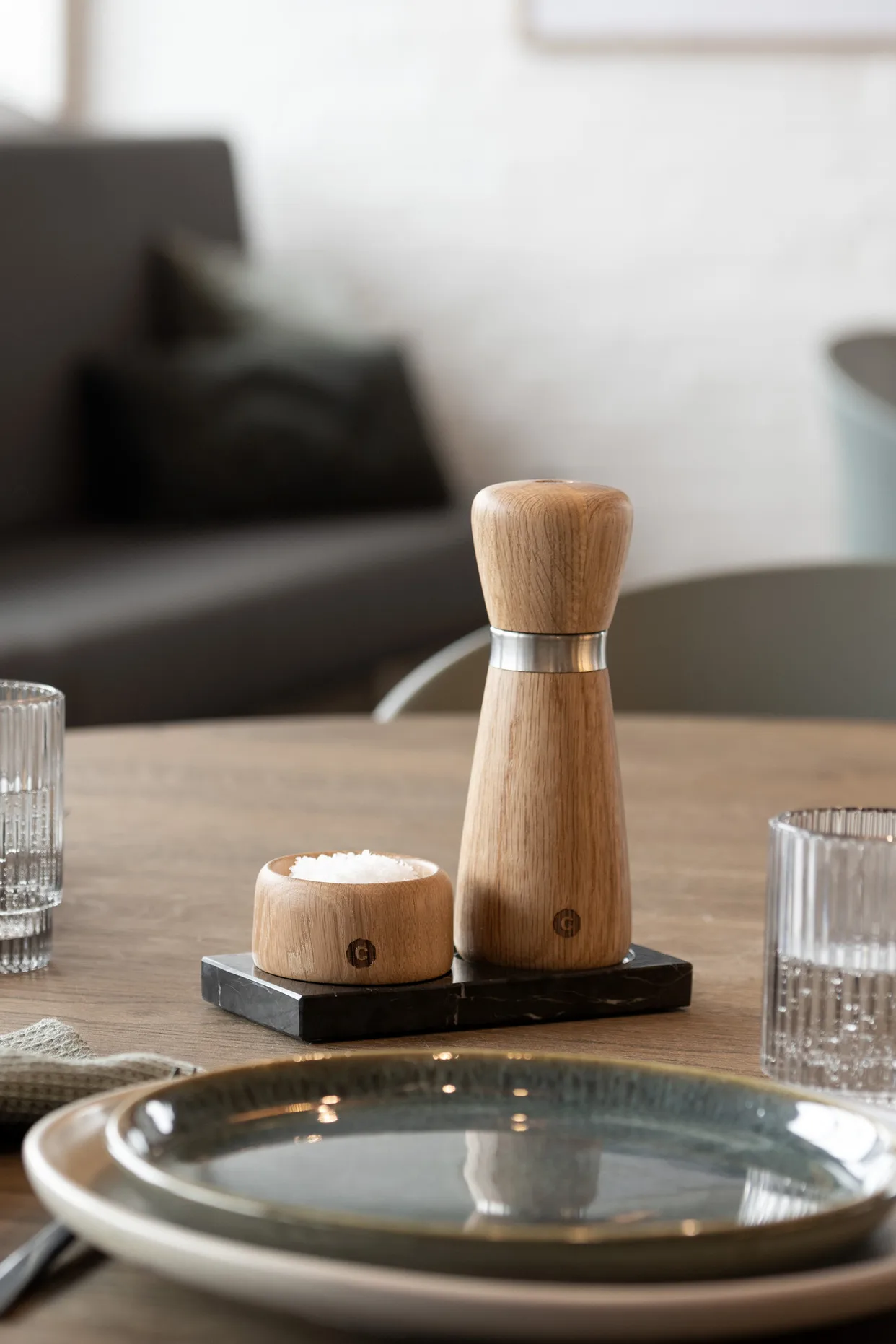 Kyoto spice grinder, Natural, FSC oak, 17 cm Crushgrind