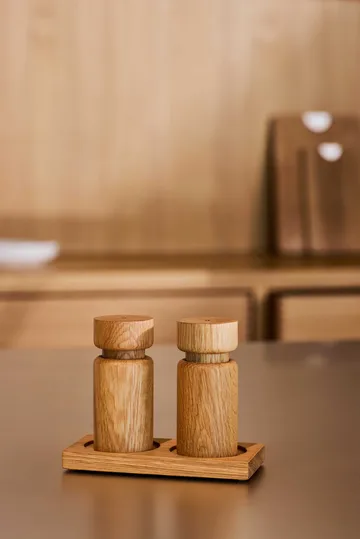 Tabletopper spice grinder stand - FSC oak - Crushgrind