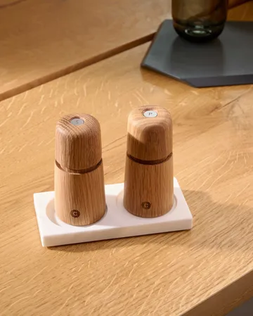 Tabletopper spice grinder stand - White marble - Crushgrind