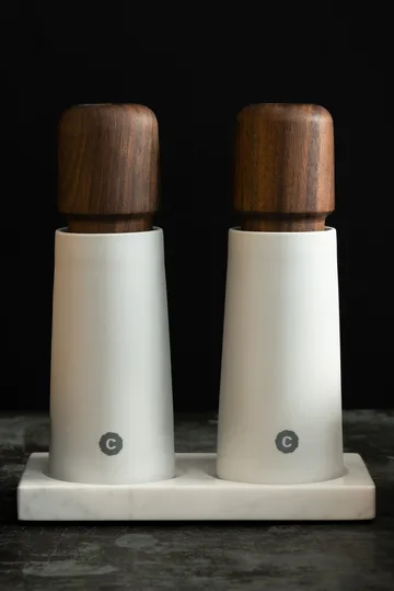 Tabletopper spice grinder stand - White marble - Crushgrind