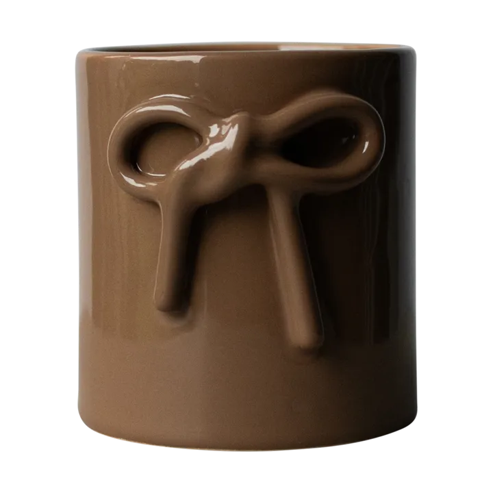 Bow pot Ø11 cm - Shiny nougat - DBKD